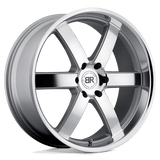 Black Rhino Wheels BRPND 24X10 6X5.5 SLVR-MCH 25MM