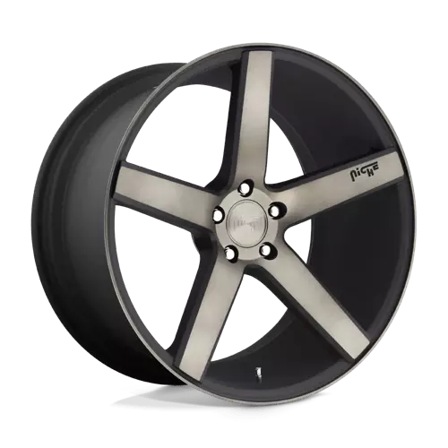 NICHE M134 Milan 19x8.5 5x112 Wheel – Matte Black Machined Double Dark Tint 42mm Offset