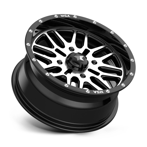 MSA MA38 14X7 4X110 G-BLK MACH 10MM
