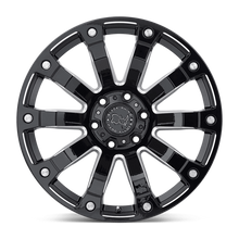 Cargar imagen en el visor de la galería, Black Rhino Wheels BRSLK 20X10 5X5.5 G-BLK-MILL -12MM