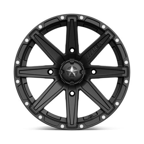 MSA M33 Clutch Satin Black Wheel 15x7 4x137 — Fits UTV ATV