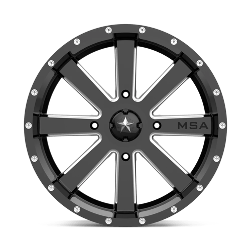 MSA MA34 22X7 4X137 G-BLK MILL 00MM