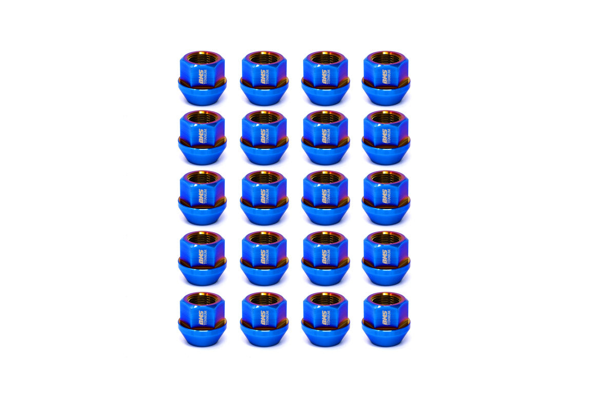 BMS Elite Titanium Lug Nuts - M14x1.5 - Cone Seat - Set of 20 - view 4